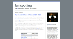 Desktop Screenshot of lainspotting.com